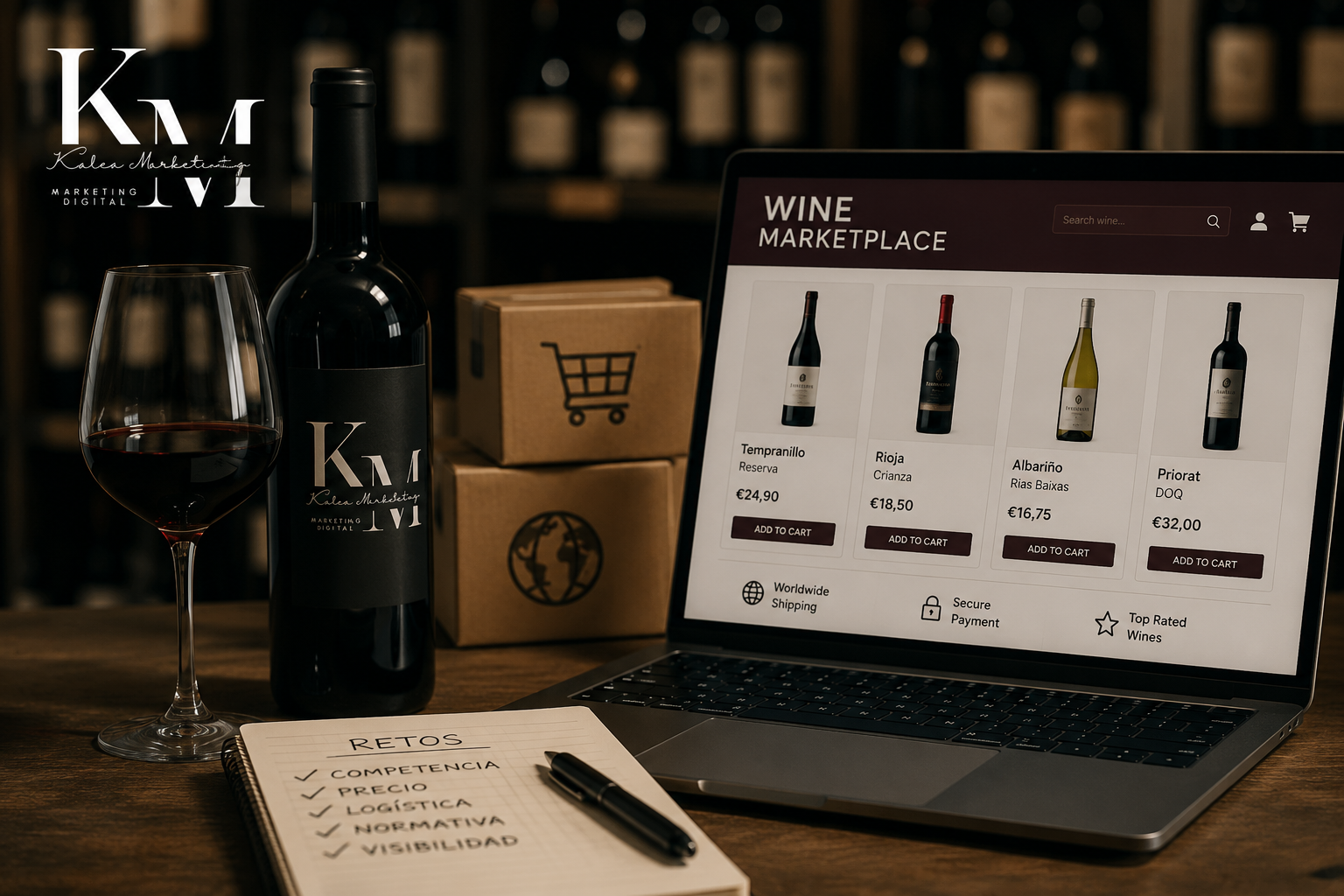 Vender vino online